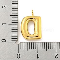 イオンプレーティング（IP）304ステンレスペンダント  レターチャーム  ゴールドカラー  文字d  17x11x3mm  穴：2mm&nbsp;STAS-C102-15G-D