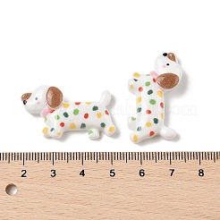 樹脂カボション  犬  カラフル  19x33x7mm&nbsp;RESI-S012-02A