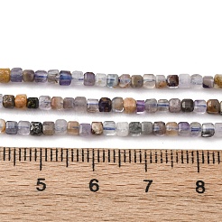 天然石蛍石ビーズ連売り  多面カット  キューブ  2~2.5x2.5x2.5mm  穴：0.7mm  約165~167個/連  15.04''~15.12''（38.2~38.4センチメートル）&nbsp;LS-G-RM2025-C21-A