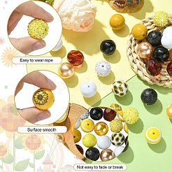 DIY Bubblegum Bracelet Pendant Decoration Making Kit for Sunflower Theme&nbsp;MACR-CJC0005-02A-01