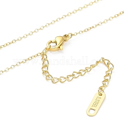 Ion Plating(IP) 304 Stainless Steel Cable Chain Religion Cross Pendant Necklaces for Women&nbsp;NJEW-K276-05A-G
