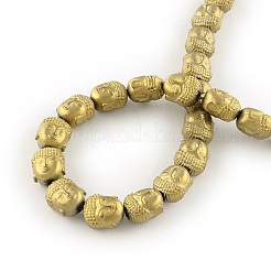 Electroplated Matte Non-magnetic Synthetic Hematite Beads Strands&nbsp;G-R259-48