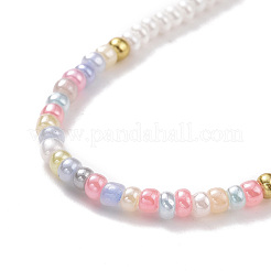 Glass Seed Beaded Elastic Waist Bead Chains&nbsp;NJEW-C00021-01