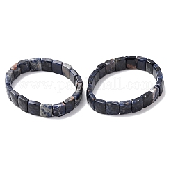 Natural Sodalite Faceted Beaded Stretch Bracelets for Women&nbsp;BJEW-K251-08H