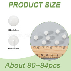 2 Strands Natural White Jade Round Beads Strands&nbsp;G-SP0001-25