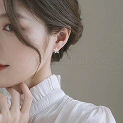 10 Pair 10 Color Transparent Resin & Wood Stud Earring Findings&nbsp;DIY-FW0001-09