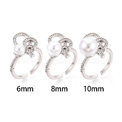Knot Brass Micro Pave Cubic Zirconia Cup Peg Ring Settings&nbsp;KK-N274-23P