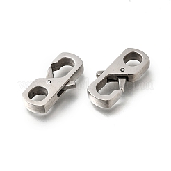 304ステンレススチール製ロブスタークロウ留め金  長方形  ステンレス鋼色  26x12.5x4mm  穴：5.5mm&nbsp;LS-STAS-M119-01P
