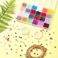 DIY Glass Beads & Alloy Pendant Bracelets Jewelry Making Kits&nbsp;DIY-FS0006-25