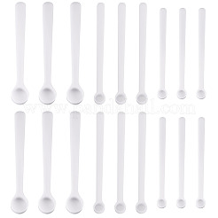30個 3種類のプラスチックスプーン  長い柄のスプーン  キッチン用品  ホワイト  83~95x10~15.5x5~9.5mm  10個/スタイル&nbsp;AJEW-TA0001-89