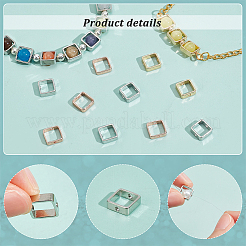 48Pcs 3 Colors Brass Bead Frame&nbsp;KK-NB0003-43