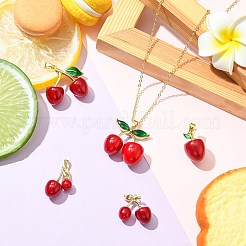 5Pcs 5 Styles Brass Resin Pendants&nbsp;KK-CJ0004-06