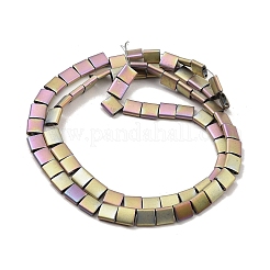 Electroplated Frosted Non-magnetic Synthetic Hematite Beads Strands&nbsp;G-G089-B01-17