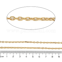 イオンプレーティング（IP）304ステンレスリンクチェーン  スプールで  ハンダ付け  18KGP本金メッキ  4x2.5x0.5mm  約32.81フィート（10m）/ロール&nbsp;CHS-A011-10G