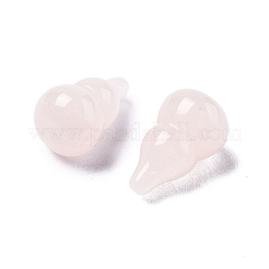 天然石ローズクォーツビーズ  穴がないビーズ  3Dひょうたん形  21.5x12.5~13mm&nbsp;G-L620-C07