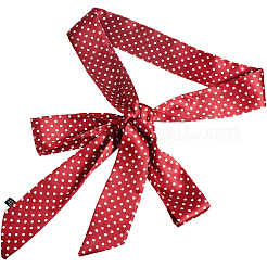 Polka Dot Pattern Polyester Long Silk Scarf for Women Girls&nbsp;AJEW-WH20042-79C