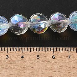 Transparent Electroplate Glass Beads Strands&nbsp;EGLA-N002-34E-H01