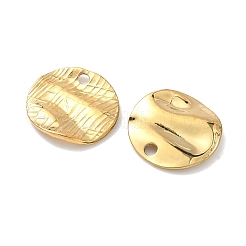 304ステンレスペンダント  フラットラウンドのチャーム  イオンプレーティング（ip）  ゴールドカラー  18x18.5x1mm  穴：2mm&nbsp;STAS-B126-02G