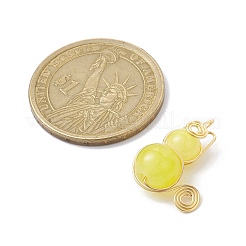 Imitation Jade Glass Beads Pendants&nbsp;PALLOY-JF02480