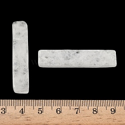 天然石クオーツクリスタルペンダント  ロッククリスタルの長方形チャーム  41~45.5x9.5~10.5x5.5~6mm  穴：2~3mm&nbsp;G-D350-03H