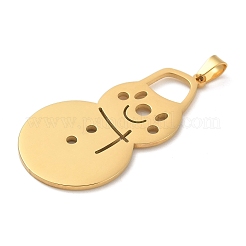 Christmas Theme 304 Stainless Steel Pendants&nbsp;STAS-Q005-01G-04