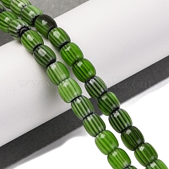 Handmade Lampwork Chevron Beads Strands&nbsp;LAMP-K041-01A-12