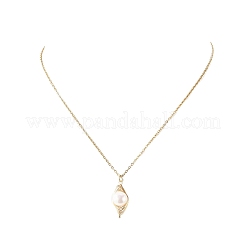 Natural Pearl Pendant Necklace & Dangle Earrings&nbsp;X-SJEW-JS01276
