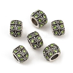 Antique Silver Plated Alloy Rhinestone Large Hole European Beads&nbsp;MPDL-R041-02D