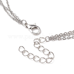 Brass 3 Layer Necklaces for Women&nbsp;NJEW-JN04734-01