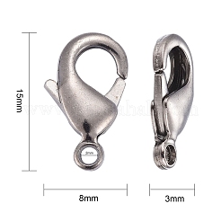 Brass Lobster Claw Clasps&nbsp;X-KK-903-B-NF