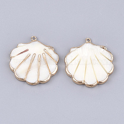 Electroplate Freshwater Shell Pendants&nbsp;X-SHEL-T012-05A