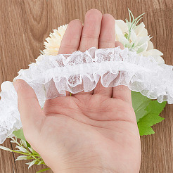 10M Cotton Mesh Pleated Elastic Lace Ribbon&nbsp;OCOR-DR0001-06