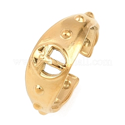 304 Stainless Steel Cuff Open Rings for Women&nbsp;RJEW-G369-01G