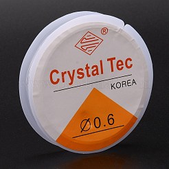 ラウンドクリスタル弾性ストレッチスレッド  ブレスレット用ジェムストーンジュエリービーズクラフト作り  透明  0.6mm  約13.1ヤード（12m）/ロール&nbsp;EW-Z001-D01-0.6mm