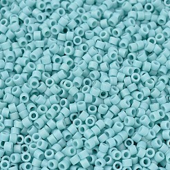 MIYUKIデリカビーズ小  シリンダー  日本製シードビーズ  15/0  （dbs1595)マット不透明なオパールab  1.1x1.3mm  穴：0.7mm  約3500個/10g&nbsp;X-SEED-J020-DBS1595
