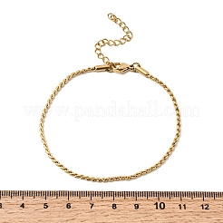 Twist 304 Stainless Steel Link Chains Bracelets for Women&nbsp;BJEW-K240-09G