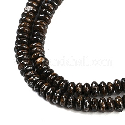 天然石ブロンザイトビーズ連売り  ロンデル  5x2mm  穴：1mm  約169個/連  16.02インチ（40.7cm）&nbsp;G-G084-C13-03