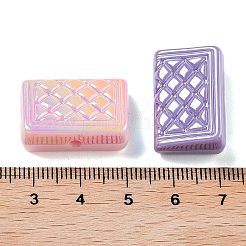 UVメッキ虹色アクリルビーズ  ABカラー  バッグ  ミックスカラー  15.5x23.5x9mm  穴：2.5mm&nbsp;X-MACR-D032-11