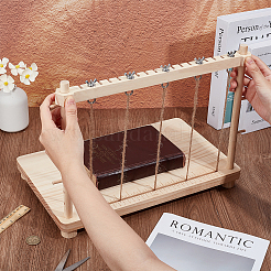 木製の製本・縫製用フレーム  鉄のパーツと  バリーウッド  40x25x32cm&nbsp;AJEW-WH0596-266