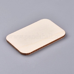 ポプラウッドカボション  長方形  空白のタグ  バリーウッド  49.5x33x2.5mm&nbsp;WOOD-E011-03