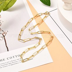 Brass Paperclip Chains Necklace for Men Women&nbsp;NJEW-JN03713