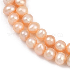 Natural Cultured Freshwater Pearl Beads Strands&nbsp;PEAR-I007-07Y-01B