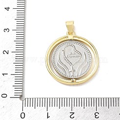 Religion Brass Micro Pave Clear Cubic Zirconia Pendants&nbsp;KK-A303-11D-G