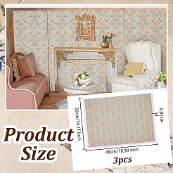 Mini Dollhouse Living Room Bedroom Wallpaper&nbsp;DIY-WH0504-841A-03