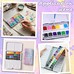50Pcs Plastic Empty Watercolor Paint Pans&nbsp;AJEW-GF0014-20