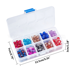 Transparent Crackle Glass Beads&nbsp;CCG-PH0003-13