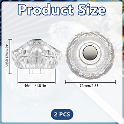 アクリル製蛇口ハンドル  シンクスイッチ  透明  72x48mm  穴：16x11mm&nbsp;FIND-WH0817-018P