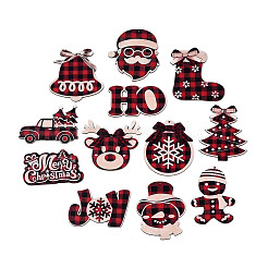 Christmas UV Single Face Printed Wood Pendant Decorations&nbsp;WOOD-N020-32