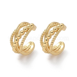 Rack Plating Brass Criss Cross Cuff Earrings&nbsp;EJEW-H099-11G