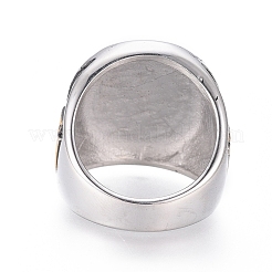 304 Stainless Steel Signet Rings for Men&nbsp;RJEW-D073-09-ASG